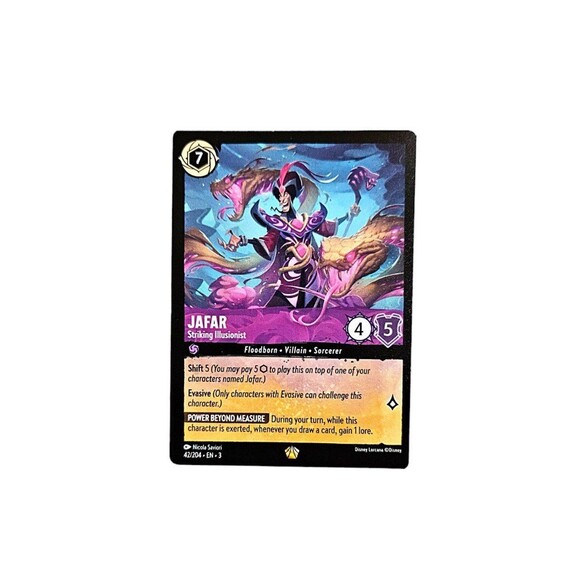 Disney Lorcana Jafar-Striking Illusionist Non-Foil #42/204 Legendary Card! - Picture 2 of 3
